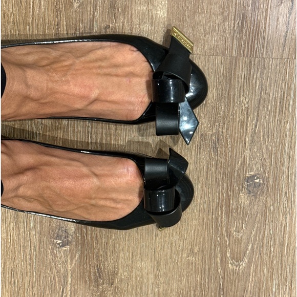 Pre-Owned Bow detail flat shoes in black - Picture 6 of 7